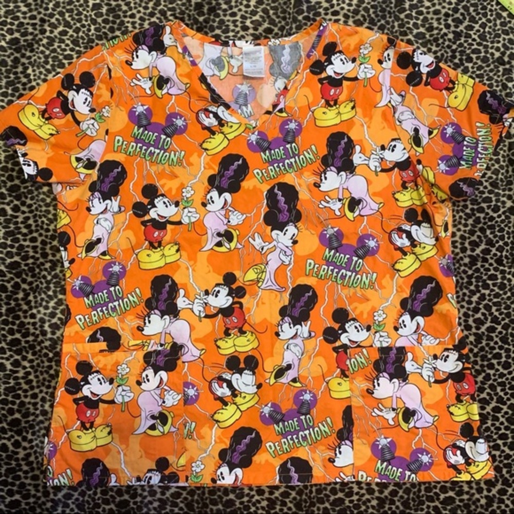 Disney Mickey Minnie Halloween Scrubs